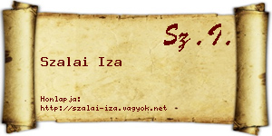Szalai Iza névjegykártya